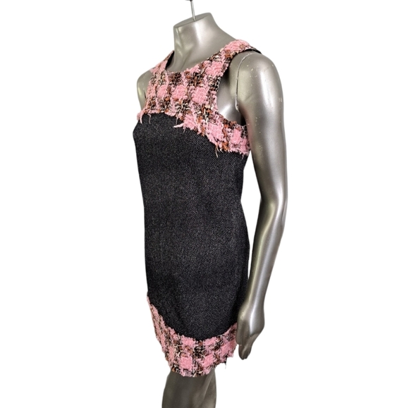 🪻BOGO🪻 Black & Pink Sheath Dress Textured Mixed Fiber - Size Medium NWT - Picture 3 of 11